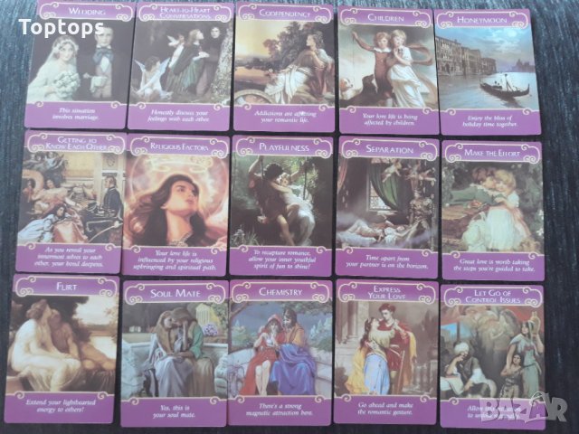 Любовни карти: Romance Angels & Romantic Tarot & Romantic Faery Oracle, снимка 10 - Карти за игра - 34165149