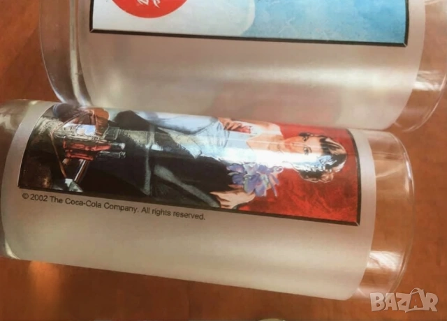 Колекционерски  две чаши на Кока Кола  Coca Cola 2002 за ценители , снимка 3 - Чаши - 53918462