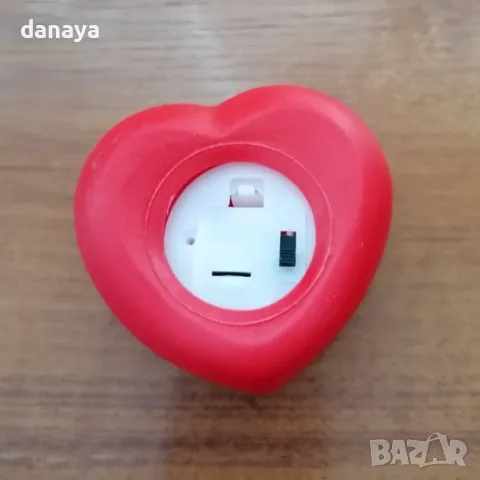5719 Светещо червено LED сърце за романтична украса, 7 см, снимка 7 - Декорация за дома - 49179062