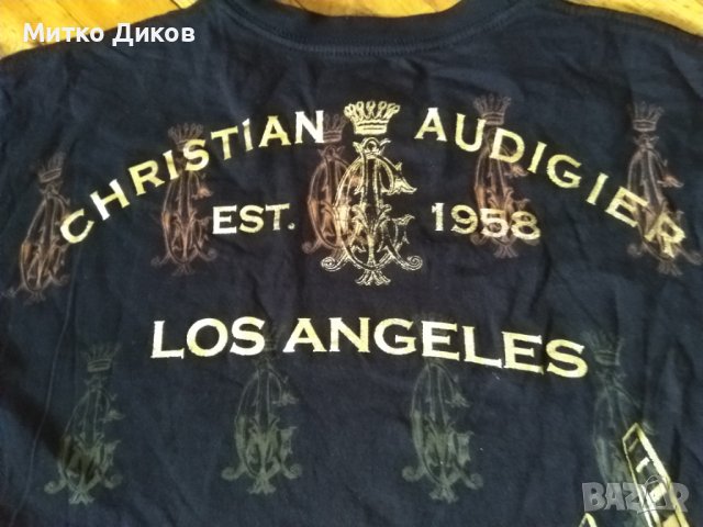 Кристиан Аудигер женска тениска маде ин САЩ 100% памук размер М, снимка 9 - Тениски - 37066996