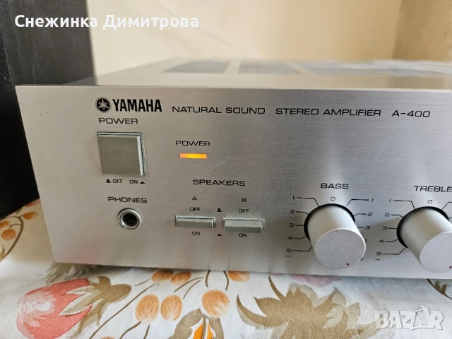 Стерео усилвател Yamaha A-400, снимка 3 - Ресийвъри, усилватели, смесителни пултове - 51107967