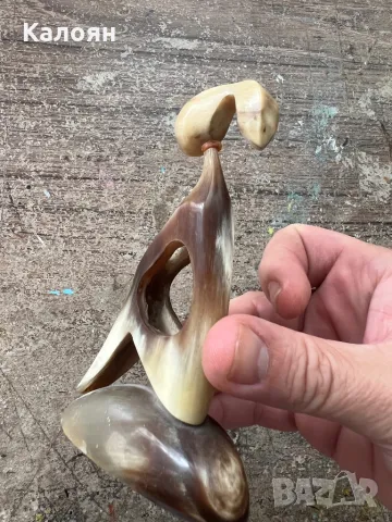 Фигурка на жена  от рог , снимка 5 - Други ценни предмети - 47566470