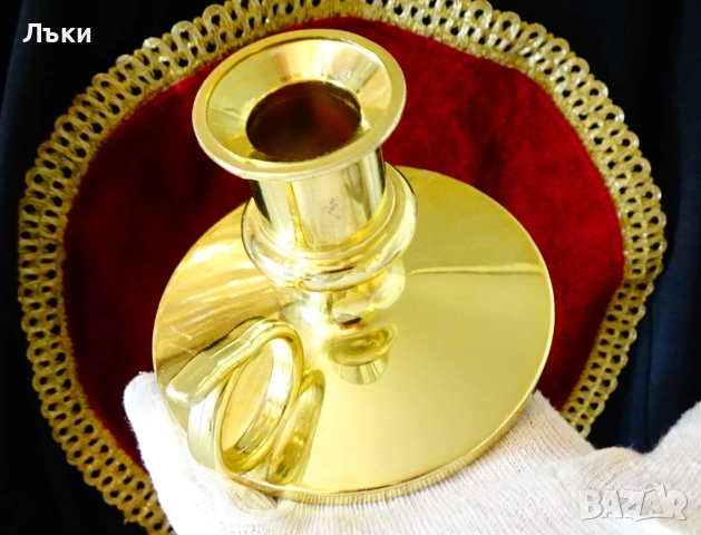 Свещник с дръжка,преносим свещник 7 см. , снимка 3 - Декорация за дома - 53939810