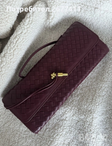 Дамска чанта бордо Bottega Venetta