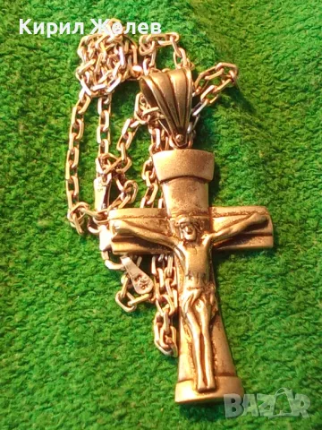 ГОЛЯМ СРЕБЪРЕН КРЪСТ РАЗПЯТИЕ СРЕБРО 925 с РЕТРО СРЕБЪРНА ВЕРИЖКА СРЕБРО 925 АРТ ИЗРАБОТКА 39982, снимка 16 - Колиета, медальони, синджири - 49351535