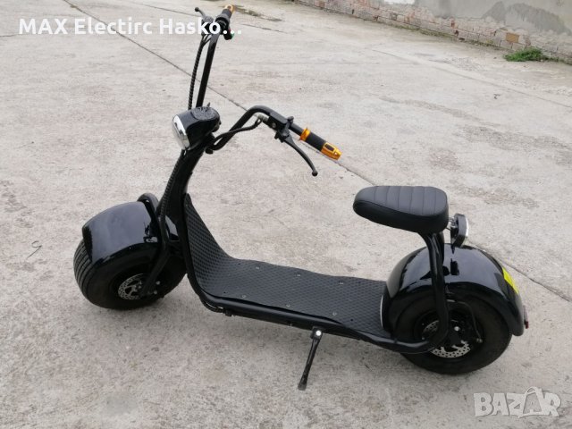 Електрически скутер BIG HARLEY 60V/12AH BLACK, снимка 2 - Мотоциклети и мототехника - 30817973
