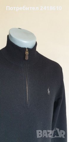 POLO Ralph Lauren Wool Merino Half Zip Mens Size S НОВО! ОРИГИНАЛ! Мъжки Пуловер!, снимка 14 - Пуловери - 39349465