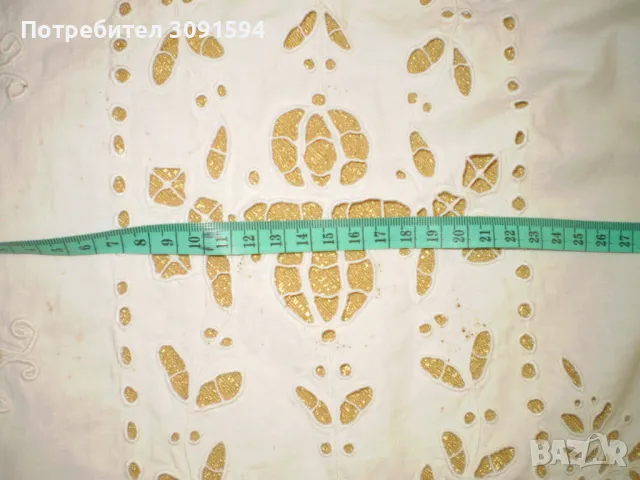 Винтидж покривка бяла рязяня бродерия, снимка 4 - Други ценни предмети - 49190558