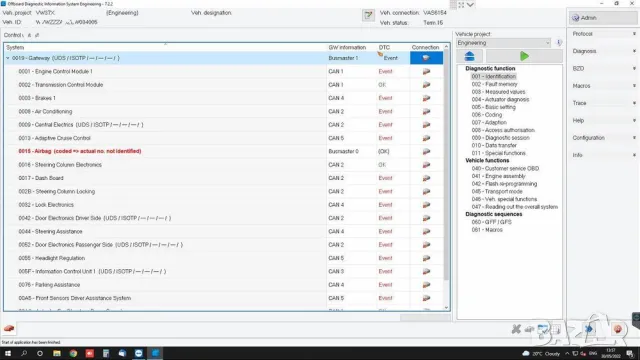 ODIS Service софтуер за диагностика на VAG групата, снимка 5 - Аксесоари и консумативи - 47363140