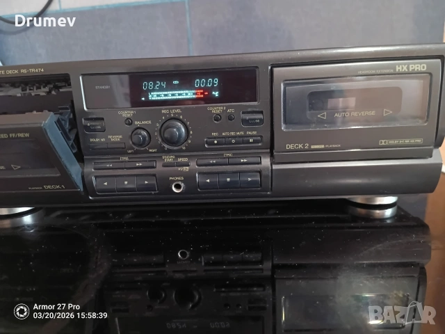 Продавам двукасетъчен дек TECHNICS RS TR474, снимка 12 - Декове - 53917956