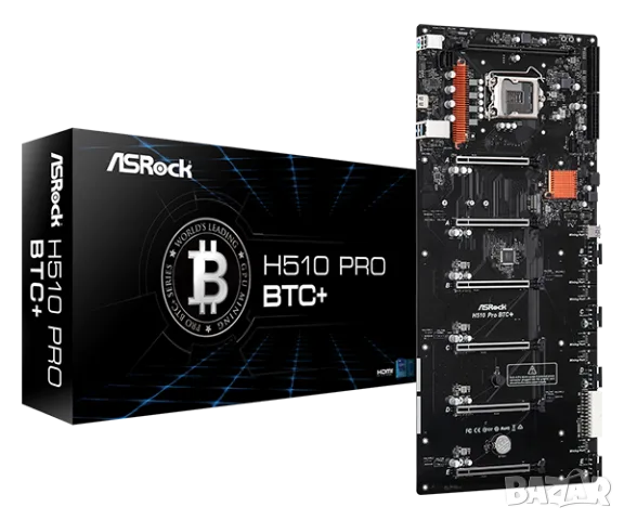 Чисто нова ASRock H510 Pro BTC+ дънна платка за майнинг - 24 месеца гаранция, 4 бр.