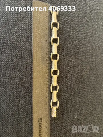 Сребърна дамска гривна 33гр 19см, снимка 4 - Гривни - 49909951