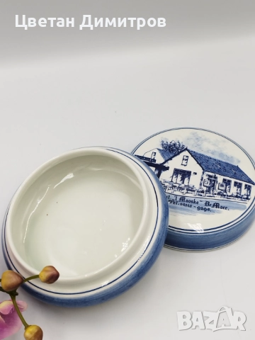 Delft Holland Керамична бижутерка,купа за бонбони , снимка 2 - Антикварни и старинни предмети - 52102656