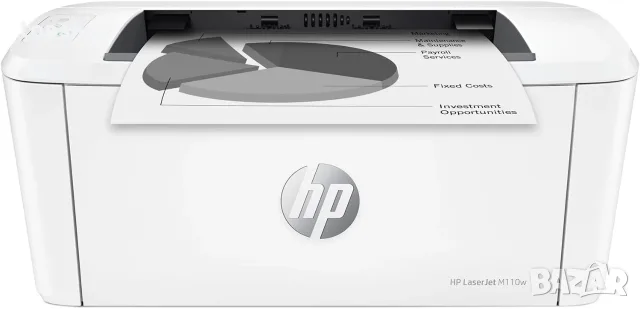 Чисто нов на 70 страници черно-бял лазерен принтер HP LaserJet M110w  