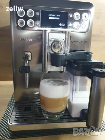 Saeco Exprelia  EVO -  с  БГ меню на малко продукти , в кашон и консумативи,, снимка 5 - Кафемашини - 55840301