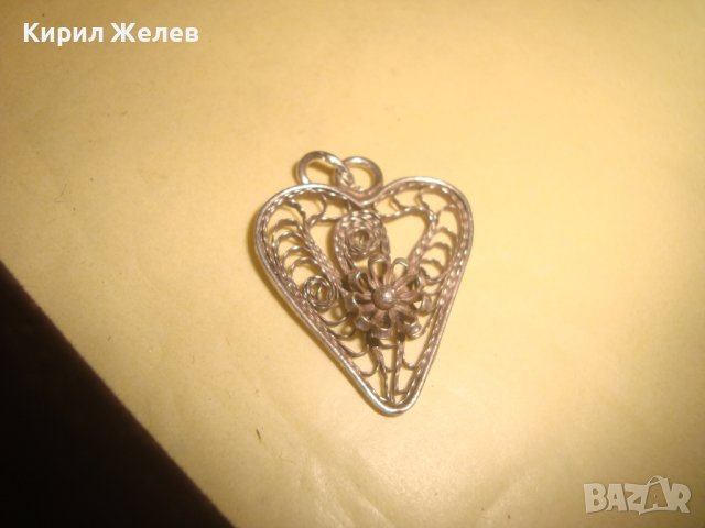 19 Век ФИЛИГРАНЕН АЖУРЕН СРЕБЪРЕН СЪРЦЕВИДЕН РЕТРО МЕДАЛЬОН ВИСОКА ПРОБА СРЕБРО РЪЧНА РАБОТА 32375, снимка 10 - Антикварни и старинни предмети - 38352409