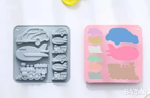 Кола Автомобил Самолет Влак силиконов молд форма фондан шоколад гипс декор, снимка 4 - Форми - 50164619