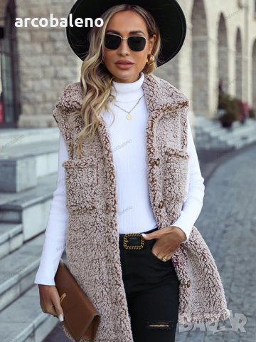 Дамска модна свободна жилетка без ръкави, 3цвята , снимка 9 - Жилетки - 42451050