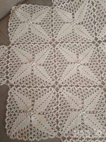 ДАНТЕЛЕНА ПОКРИВКА ПЛЕТЕНА НА ЕДНА КУКА, снимка 3 - Други - 31333482