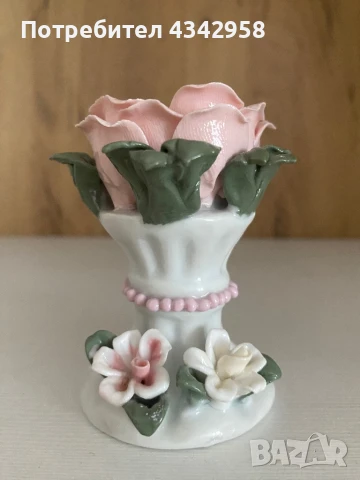 Порцеланов ретро свещник .Германия 