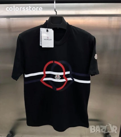 Мъжка Черна тениска Монклер/IM118x, снимка 2 - Тениски - 51387280