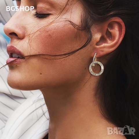 Стилни дамски обеци - Gold, снимка 6 - Обеци - 37473539