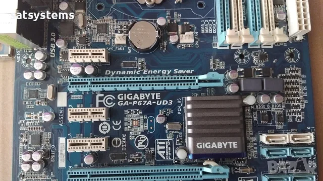 Дънна платка Gigabyte GA-P67A-UD3 Socket LGA1155, снимка 3 - Дънни платки - 56169096
