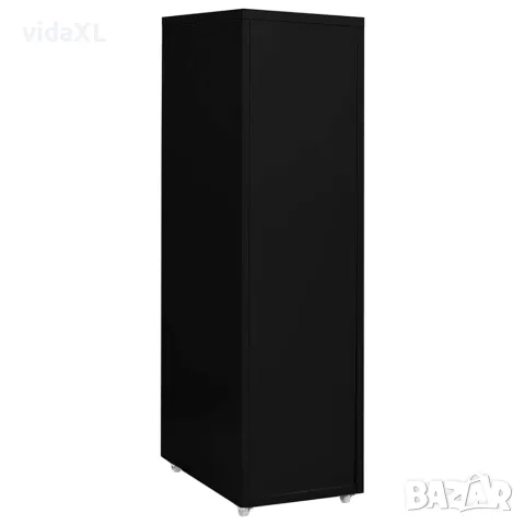 vidaXL Мобилен офис шкаф, черен, 28x41x109 см, метал, снимка 3 - Шкафове - 56147102