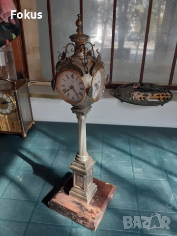 Уникален много рядък немски пиедестален часовник КВ