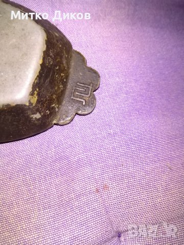 Пепелник маркиран отпреди много много години калаен 120х74х15мм, снимка 4 - Антикварни и старинни предмети - 42614802