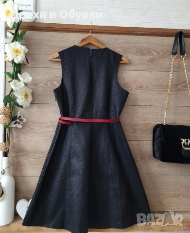 Официална черна рокля с блясък VERO MODA , снимка 7 - Рокли - 52688259