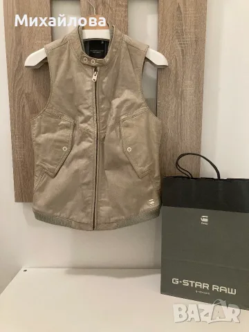 G-Star Raw, Кожен елек, размер М, снимка 2 - Елеци - 56256020