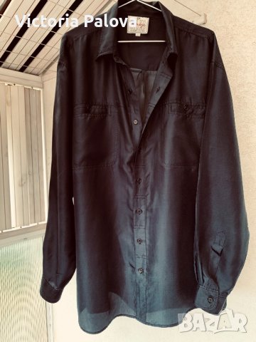 SILKS MIRAGE черна копринена риза, снимка 8 - Ризи - 37040342