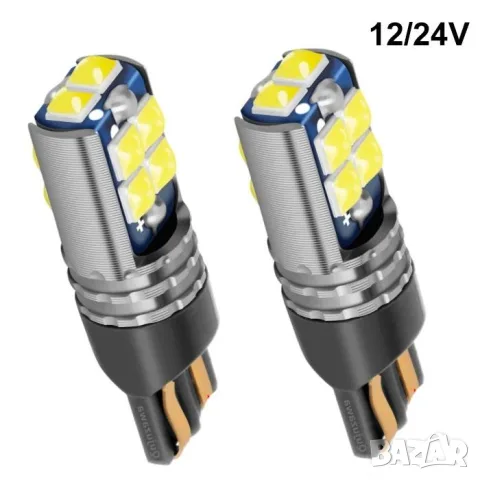 LED крушки T10 3.3cm 24V 2 броя