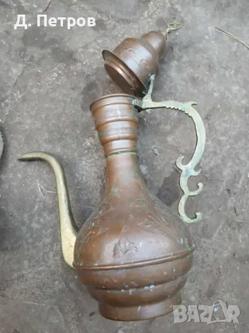 Стар меден ибрик, снимка 4 - Антикварни и старинни предмети - 48420661