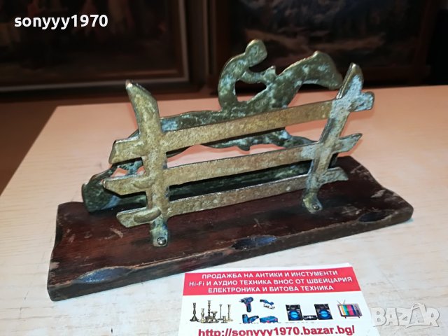 КОН С ЖОКЕИ-МЕД/МЕСИНГ САЛФЕТНИК-ВНОС АНГЛИЯ 1405222014, снимка 12 - Други ценни предмети - 36761113