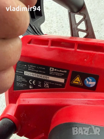 Einhell GE-LC 18/25 акумулаторна резачка, снимка 5 - Моторни триони/резачки - 54363499