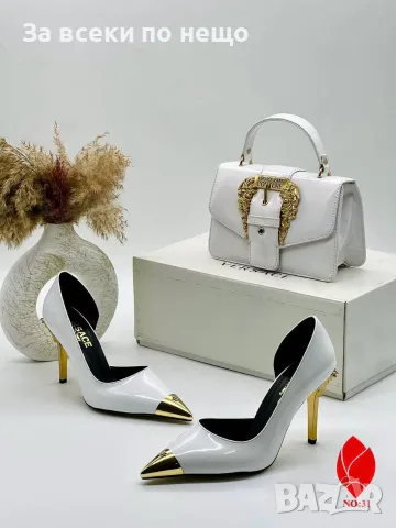 Versace Дамски Обувки С Висок Ток И Златен Акцент Код SEM-746, снимка 2 - Дамски обувки на ток - 56110316