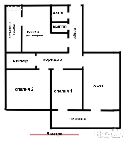 Четиристаен обзаведен апартамент кв. Левски / завод Дружба, снимка 13 - Апартаменти - 51993049