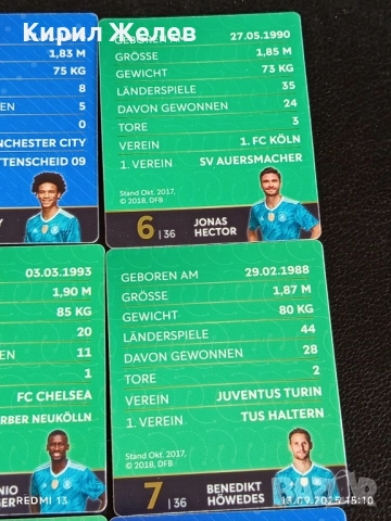 Колекционерски картички на футболисти МАТС ХУМЕЛС,АНТИНИО РУДИГЕР, ДЖОШУА КИМИХ 51012, снимка 12 - Колекции - 51701328