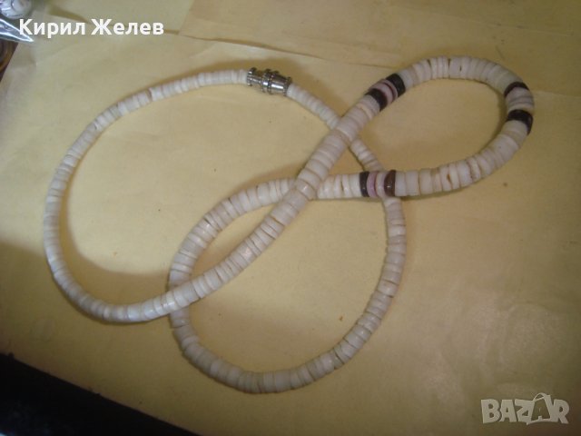 ПРЕКРАСНО КОЛИЕ ГЕРДАНЧЕ от БЯЛ АХАТ РЪЧНА МАЙСТОРСКА АРТ ИЗРАБОТКА 31380, снимка 7 - Колиета, медальони, синджири - 38067841