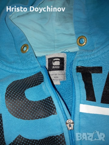 G‑Star RAW 3301 G Star тъмносин с принт, размер L, снимка 5 - Суичъри - 53155697