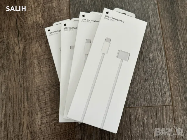 Apple USB-C to MagSafe 3 Кабел 2m Silver Оригинален Нов OEM Запечатан за MacBook Pro Air