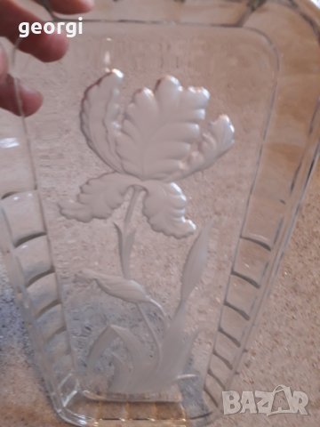 Стъклено плато поднос   17/1, снимка 5 - Чинии - 31640828