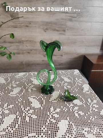 Бохемски оловен кристал .Ваза., снимка 9 - Колекции - 51035961