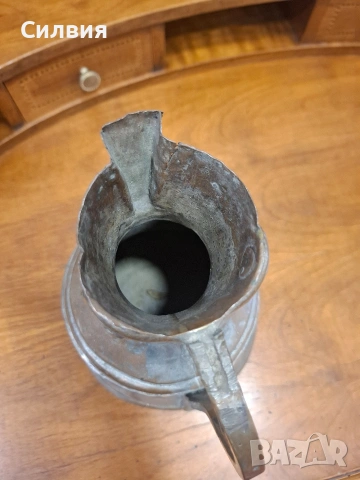 Антикварна медна кана, снимка 5 - Антикварни и старинни предмети - 53893024