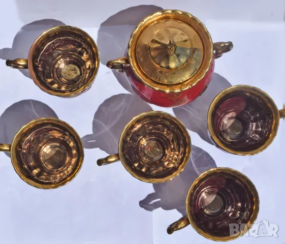 Позлатен сервиз за чай и кафе, снимка 4 - Сервизи - 50149478