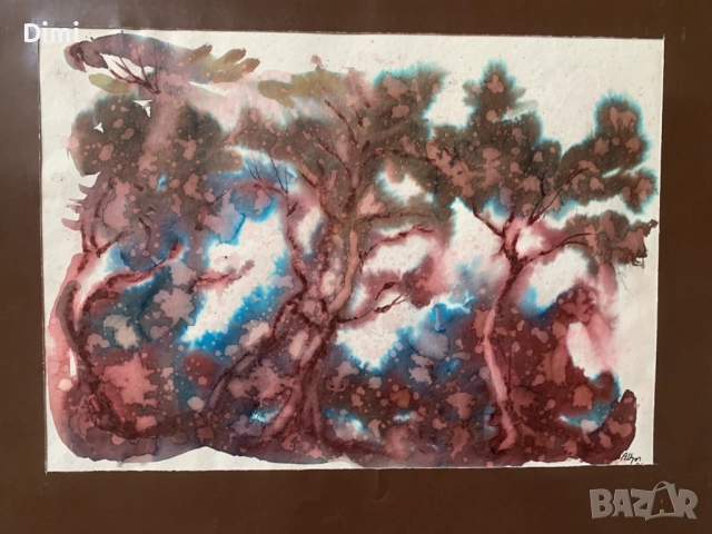 АНГЕЛ ШАРЛИЕВ акварел, снимка 4 - Картини - 52815396