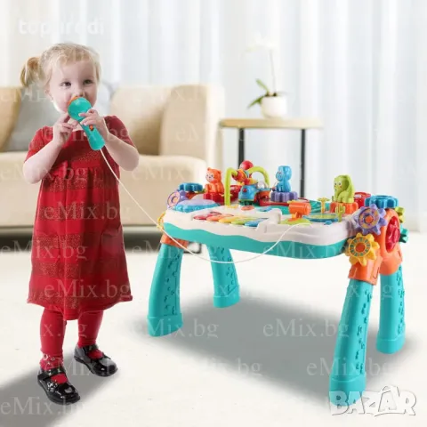 ЗАНИМАТЕЛНА МАСИЧКА С МИКРОФОН И КОНСТРУКТОР 2В1, снимка 1