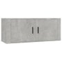 vidaXL ТВ шкаф за стенен монтаж, бетонно сиво, 100x34,5x40 см(SKU:816636, снимка 1 - Шкафове - 44433449